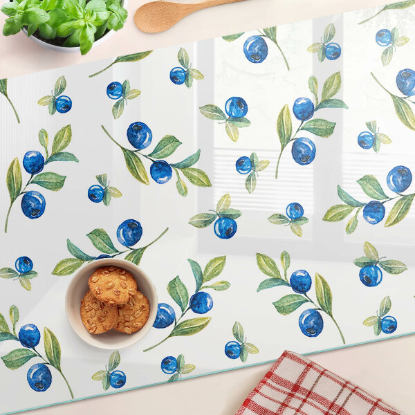 Szklana deska kuchenna Jagody na gałązkach