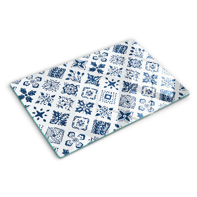 Szklana deska kuchenna Motyw kwiatowy w stylu folkowym