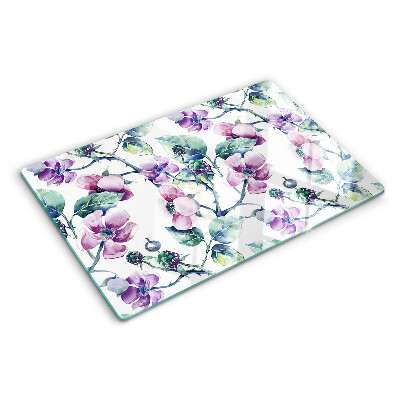 Deska kuchenna szklana Kwiatowy wzór magnolii