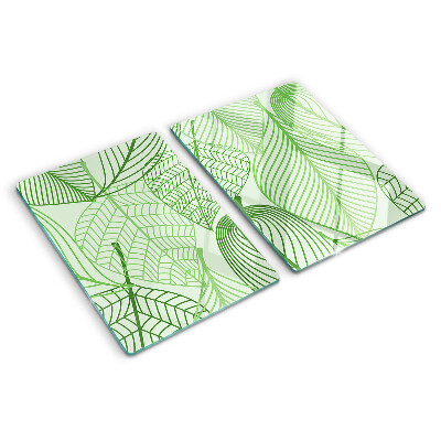 Szklana deska do krojenia Liście w odcieniach zieleni