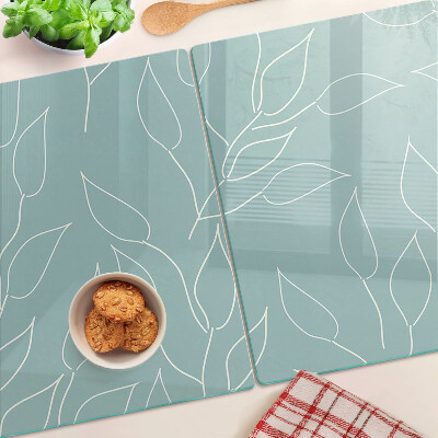 Szklana deska kuchenna Liście na tle