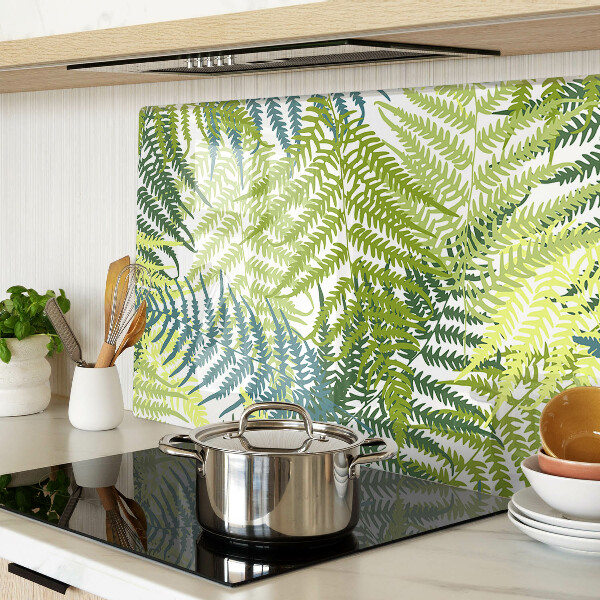 Deska kuchenna szklana Liście paproci w różnych odcieniach