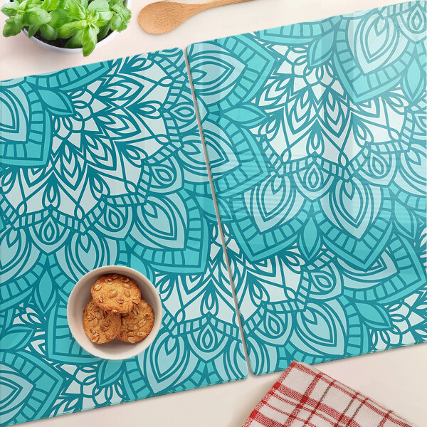 Szklana deska do krojenia Wzór mandali w odcieniach niebieskiego