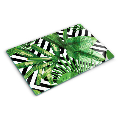 Snijplanken glas Tropische bladeren op strepen