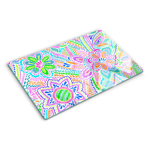 Snijplanken glas Bloemenpatroon in boho-stijl