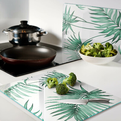 Snijplanken van glas Palmbladeren