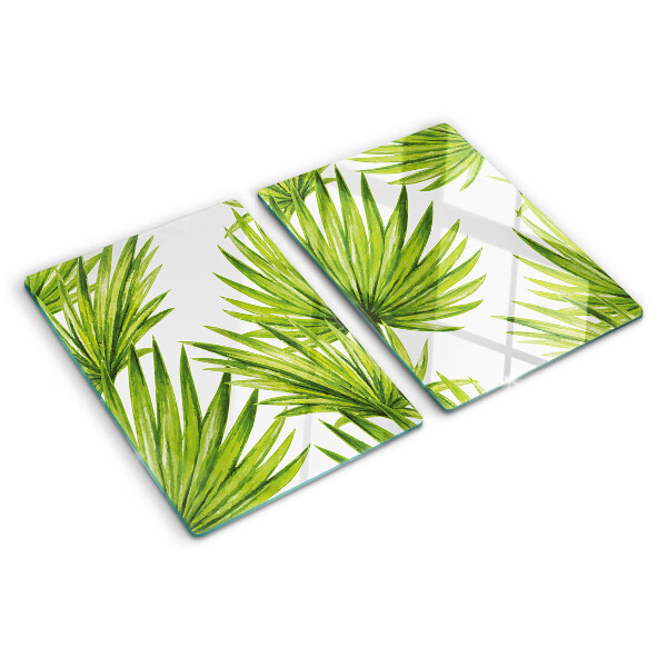 Szklana deska do krojenia Liście palmowe w zielonych odcieniach