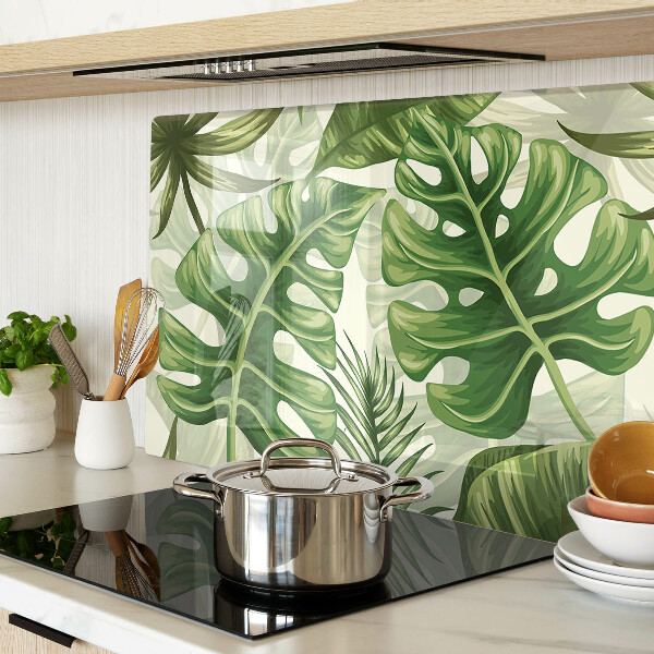 Szklana deska do krojenia Liście tropikalne