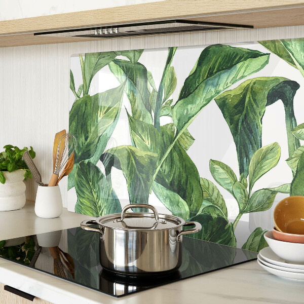 Szklana deska kuchenna Liście roślin tropikalnych