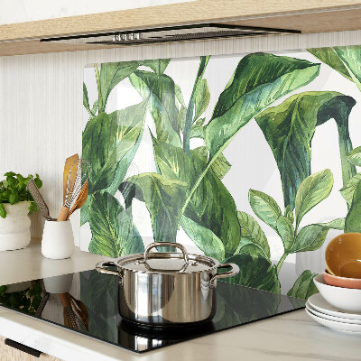 Szklana deska kuchenna Liście roślin tropikalnych