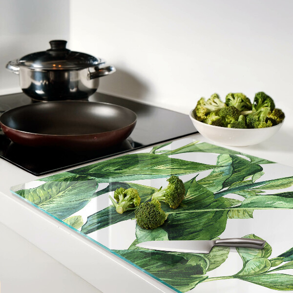 Szklana deska kuchenna Liście roślin tropikalnych