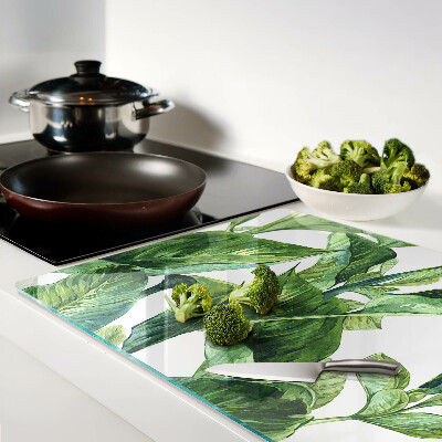 Szklana deska kuchenna Liście roślin tropikalnych