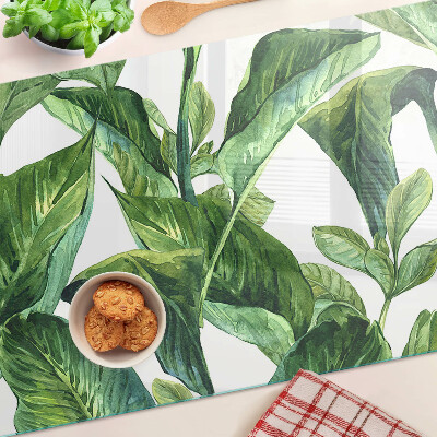 Szklana deska kuchenna Liście roślin tropikalnych