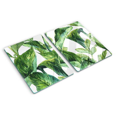 Szklana deska kuchenna Liście roślin tropikalnych