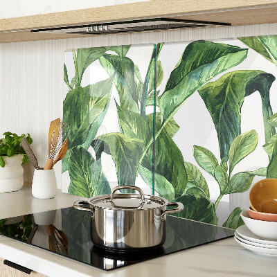 Szklana deska kuchenna Liście roślin tropikalnych