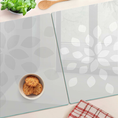 Deska kuchenna szklana Kwiatowy wzór z liśćmi