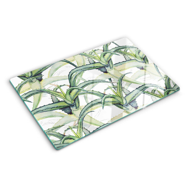 Szklana deska do krojenia Liście roślin w stylu akwarelowym