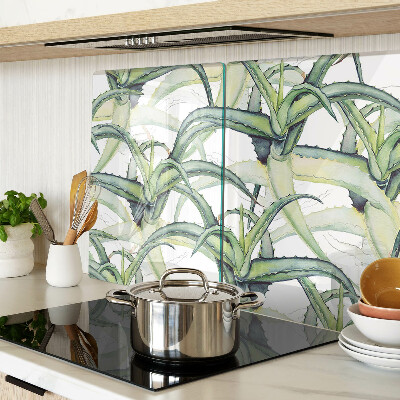 Szklana deska do krojenia Liście roślin w stylu akwarelowym