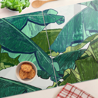 Szklana deska do krojenia Liście palmowe w odcieniach zieleni