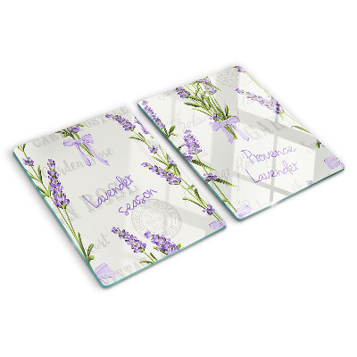 Szklana deska do krojenia Lawenda i napisy prowansalskie