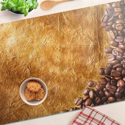 Glazen snijplanken Koffie- en leerpatroon