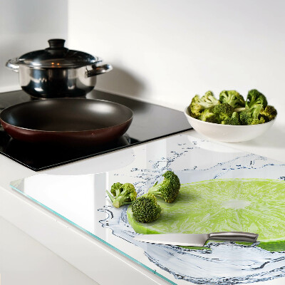 Snijplanken van glas Citroen in water