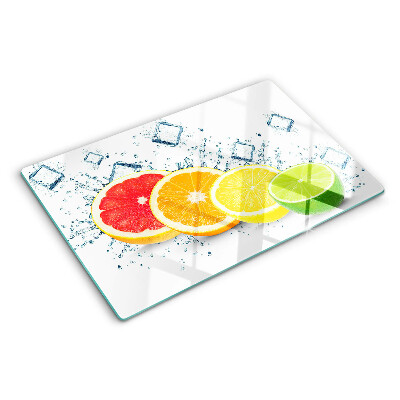 Glazen snijplanken Citrusvruchten in kleurrijke plakjes