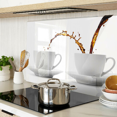 Snijplanken glas Koffie in kopjes