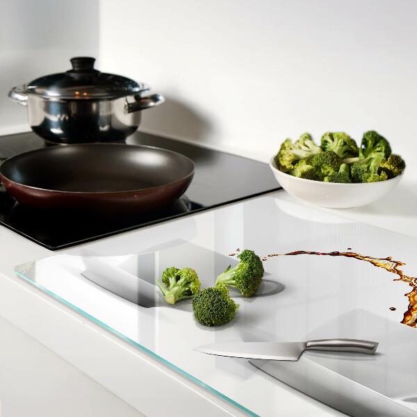 Snijplanken glas Koffie in kopjes