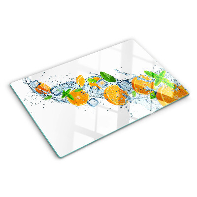 Glazen snijplanken Citrusvruchten in water