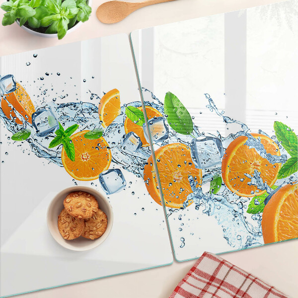 Glazen snijplanken Citrusvruchten in water