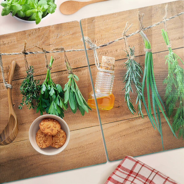 Szklana deska do krojenia Zioła w kuchni