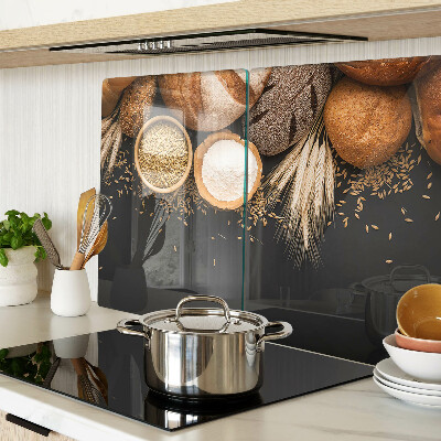 Snijplanken van glas Brood en granen