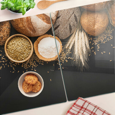 Snijplanken van glas Brood en granen