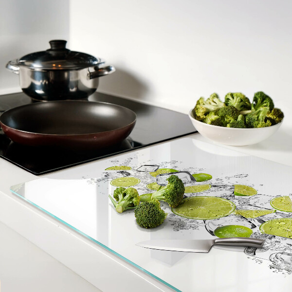 Snijplanken glas Citroenen en ijs