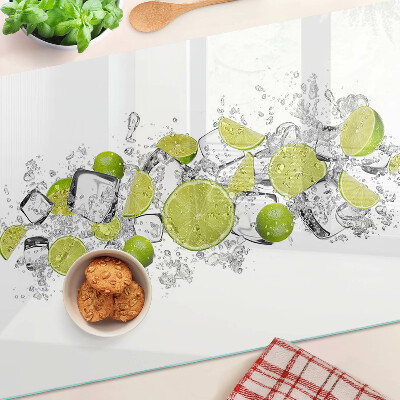 Szklana deska do krojenia Cytryny i lód