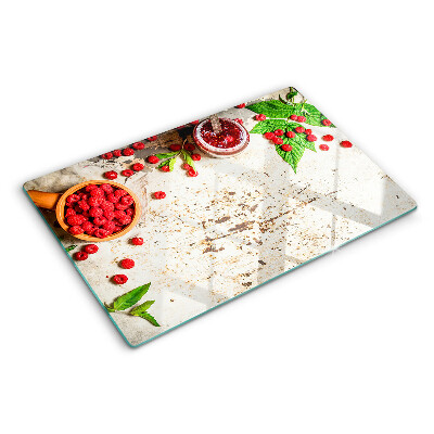 Deska kuchenna szklana Maliny i liście