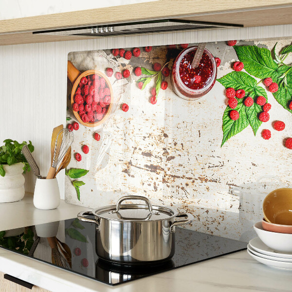 Deska kuchenna szklana Maliny i liście