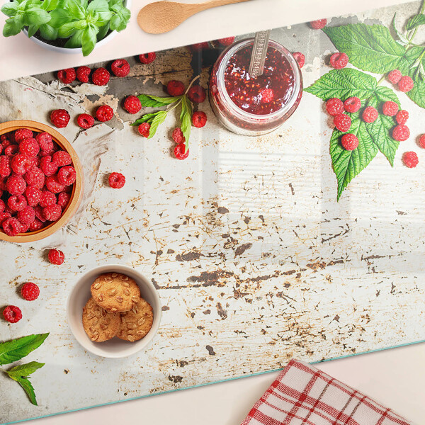 Deska kuchenna szklana Maliny i liście