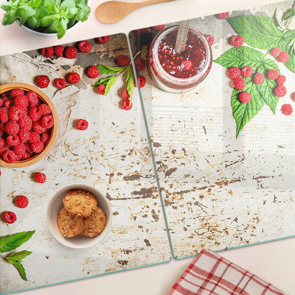 Deska kuchenna szklana Maliny i liście