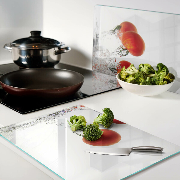 Glazen snijplanken Tomaten in water