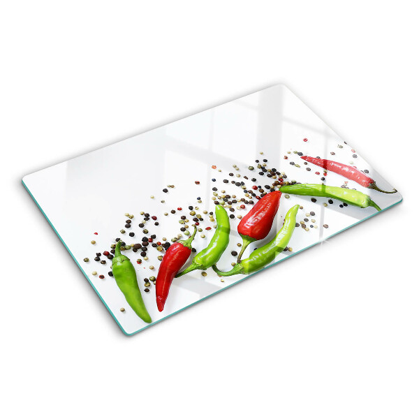 Szklana deska kuchenna Papryka i pieprz