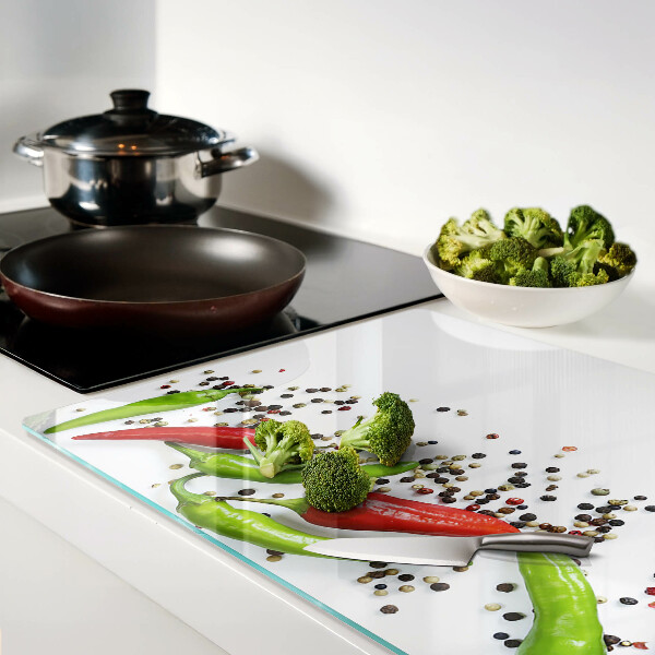 Szklana deska kuchenna Papryka i pieprz