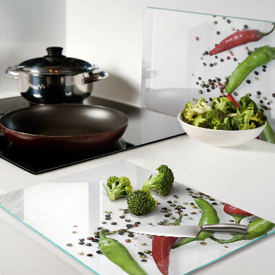 Szklana deska kuchenna Papryka i pieprz