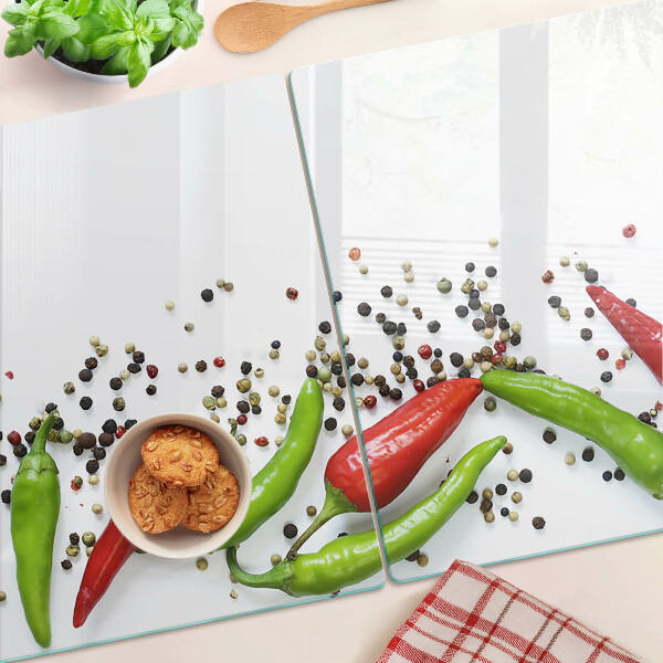 Szklana deska kuchenna Papryka i pieprz