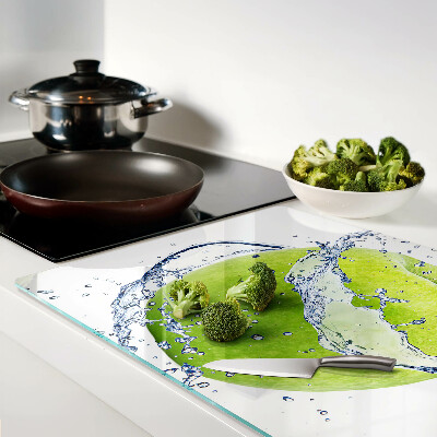 Glazen snijplanken Appel in water