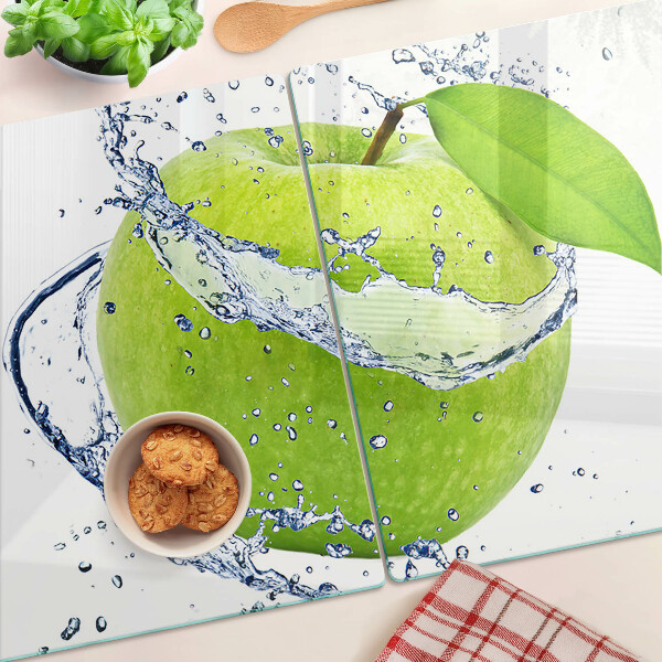 Glazen snijplanken Appel in water