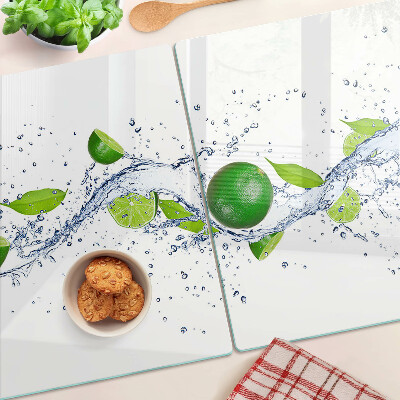 Glazen snijplanken Citroenen en bladwater