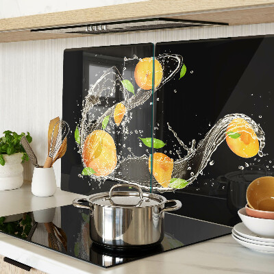 Snijplanken van glas Citrusvruchten in water