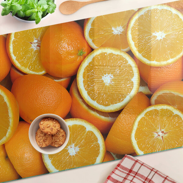 Glazen snijplanken Gesneden sinaasappels